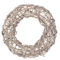 Floristik24 Houten krans, decoratieve krans, naturel wit, Ø30cm, H9,5cm