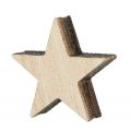 Floristik24 Kerst houten sterren mix naturel 2.5cm - 7.5cm 40st