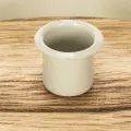 Kandelaar voor vier taps toelopende kaarsen, ronde houten schaal, 25 cm | Floristik24.nl