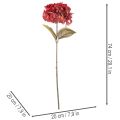 Kunstmatige hortensia-bloemtak, grote bloem, 74 cm | Floristik24.nl