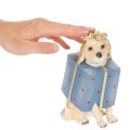 Decoratief beeldje van een zittende puppy in een geschenkdoos, 20 cm | Floristik24.nl