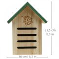 Insect hotel hout, insecten huis tuin lieveheersbeestje H21.5cm