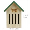 Insectenhotel hout, insectenhuisje, nesthulp vlinder H21.5cm