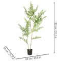 Kunstplant in een pot, 130 cm hoog, groen, decoratief | Floristik24.nl