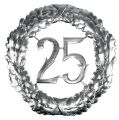 Floristik24 Jubileumnummer 25 in zilver Ø40cm