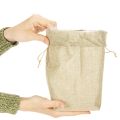 Jute tas 13,5 × 11 cm H25 cm | Floristik24.nl