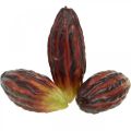 Floristik24 Cacaofruit kunstdecoratie etalage paars-groen 17cm 3st