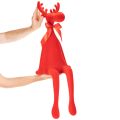 Decoratief elandbeeldje, bekleed met fluweel en voorzien van een strik, 80 cm | Floristik24.nl