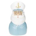 Kapiteinfiguur, maritieme decoratie met bril en hoed, 16 cm | Floristik24.nl