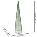 Metalen bloemkegels, groen, voor bloemstukken, 62 cm, 2 stuks | Floristik24.nl