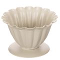 Floristik24 Kom, beker, bloemkelk, crèmekleurige decoratie, 9 cm