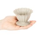 Kom, beker, bloemkelk, crèmekleurige decoratie, 9 cm | Floristik24.nl