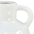 Floristik24 Keramieken vaas witte vaas met 2 handgrepen keramiek Ø7cm H11,5cm
