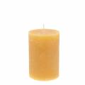 Floristik24 Gekleurde kaarsen honing 70×100mm 4st