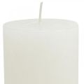 Floristik24 Zuilkaarsen Rustiek gekleurde kaarsen wit 70/140mm 4st