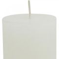 Floristik24 Zuilkaarsen Rustiek gekleurde kaarsen wit 60/110mm 4st