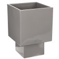 Floristik24 Grijze kubusvormige plantenbak met voet voor moderne decoratie, 22 cm