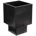 Floristik24 Zwarte kubusvormige plantenbak met voet, modern, 22 cm