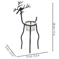 Rendier kaarsenhouder met theelichtglas, 28 cm | Floristik24.nl