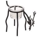 Floristik24 Rendier kaarsenhouder met theelichtglas, 15 cm