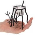 Rendier kaarsenhouder met theelichtglas, 15 cm | Floristik24.nl