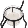 Rendier kaarsenhouder met theelichtglas, 15 cm | Floristik24.nl