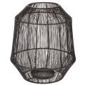 Floristik24 Zwarte kaarsenhouder, decoratieve lantaarn, draadmand, Ø24cm, H28cm