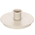 Floristik24 Ronde crèmekleurige kaarsenhouders voor taps toelopende kaarsen, tafeldecoratie, 10 cm, 2 stuks