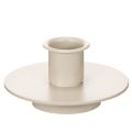 Floristik24 Metalen kaarsenhouder in mat beige, kleine kaarsenhouder voor taps toelopende kaarsen, 8 cm, 3 stuks