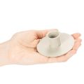 Metalen kaarsenhouder in mat beige, kleine kaarsenhouder voor taps toelopende kaarsen, 8 cm, 3 stuks | Floristik24.nl