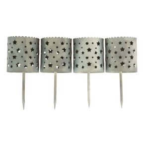 Floristik24 Kaarshouder voor het ophangen van adventskrans Ø6,5cm H14cm 4 st