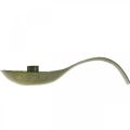 Kandelaar metaal antiek look lepel met patina 25x11x5cm | Floristik24.nl