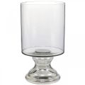 Floristik24 Windlicht glas kaars glas getint, helder Ø20cm H36.5cm