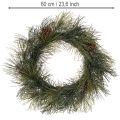 Kunstmatige dennenkrans met dennenappels, 60 cm | Floristik24.nl