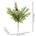 Kunstmatige dennentak met dennenappels, 28 cm, 6 stuks | Floristik24.nl