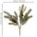 Kunstmatige dennentak met dennenappelversiering, 41 cm | Floristik24.nl