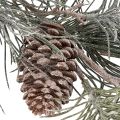 Kunstmatige dennentak met dennenappels en lange naalden 105 cm | Floristik24.nl