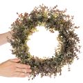 Kunstmatige eucalyptuskrans, herfstdecoratie, rond, 45 cm | Floristik24.nl