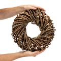 Krans gemaakt van natuurlijke takjes, ronde rotankrans om zelf te maken, 35 cm | Floristik24.nl