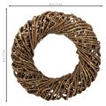 Decoratieve krans gemaakt van natuurlijke takken, rotankrans, rond, groot, 45 cm. | Floristik24.nl
