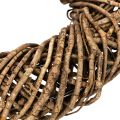 Decoratieve krans gemaakt van natuurlijke takken, rotankrans, rond, groot, 45 cm. | Floristik24.nl