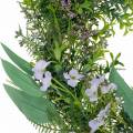 Floristik24 Decoratieve krans eucalyptus, varen, bloemen Kunstkrans Tafelkrans