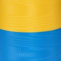 Blauw en geel moiré kranslint, 100 mm, nationaal lint, clublint, decoratief lint, feestelijk rouwlint, acetaat | Floristik24.nl