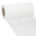 Floristik24 Wit kranslint, 200 mm breed, rol van 25 m, rouwlint, striklint, decoratief lint voor rouwbloemen en andere gelegenheden.