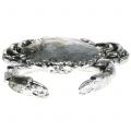 Floristik24 Decoratieve krab, antiek zilver, 12 cm