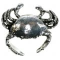 Decoratieve krab, antiek zilver, 12 cm | Floristik24.nl