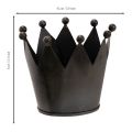 Metalen kroon, kleine decoratieve kroon voor tafeldecoratie, 10 cm | Floristik24.nl