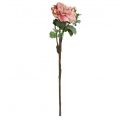 Floristik24 Kunstrozen bloem en knoppen kunstbloem roze 57cm