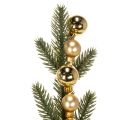 Kunstmatige dennentak met goudkleurige mini-kerstballen, 46 cm, 2 stuks | Floristik24.nl