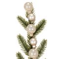 Kunstmatige dennentak met witte mini-kerstballen, 46 cm, 2 stuks | Floristik24.nl